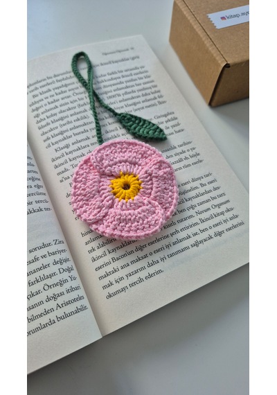 Pembe Gelincik Büyük Boy Kitap Ayracı Hediyelik Kitap Aksesuarı