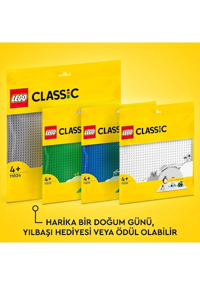 LEGO® Classic Gri Plaka 11024 - 4 Yaş ve Üzeri LEGO Severler için Açık Uçlu Yaratıcı Yapım Seti (1 Parça)