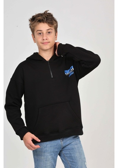Toontoy Kids Toontoy Erkek Çocuk Create Baskılı Sweatshirt Siyah