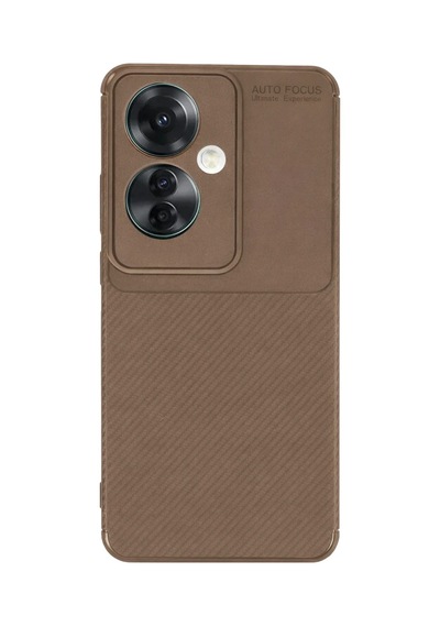 Oppo Reno 11f Kılıf Auto Focus Karbon Kapak - Kahverengi 0.2M-Çok Renkli