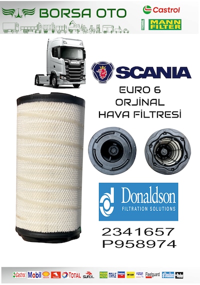 Scanıa Euro 6 Hava Filtresi 2341657 Donaldson P958974