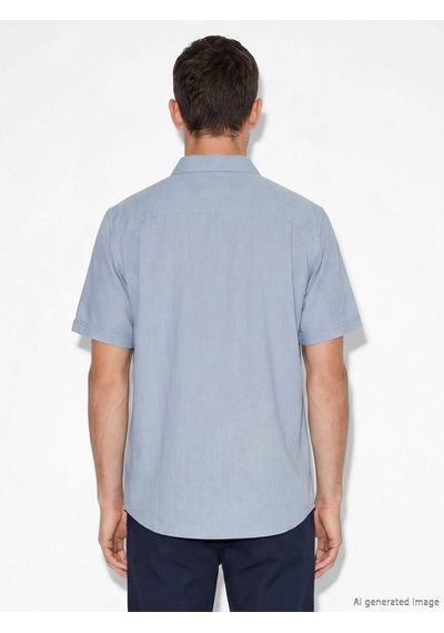 Lcwaıkıkı Classic Mavi Regular Fit Armürlü Erkek Gömlek