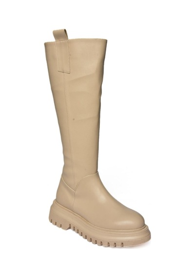 Fox Shoes R312401309 Ten Kalın Tabanlı Kadın Çizme Ten