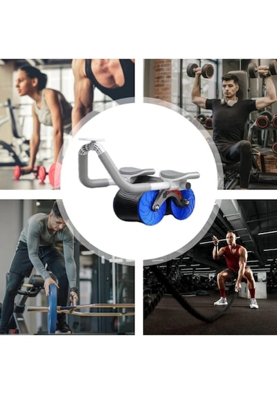 Özel Tasarım Ab Roller Karın Kası Egzersiz Tekerleği Akıllı Fren Fitness Spor Denge Kaymaz Çok Renkli