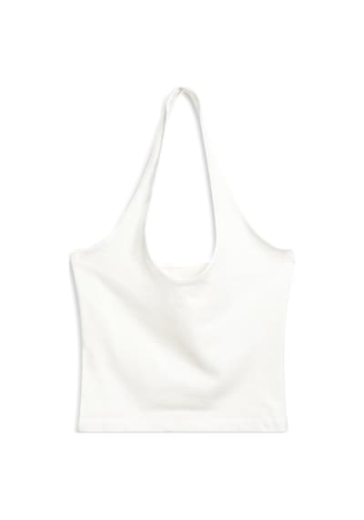 LTB Halter Yaka Crop Beyaz Atlet