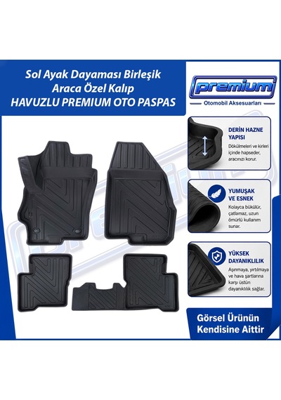 Fiat Linea Paspas Araca Özel 2007 Ve Sonrası Derin Havuzlu Premium Oto Paspas