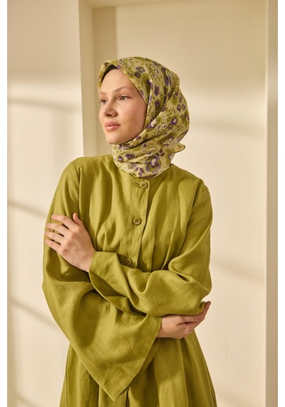 Silk Home Soft Eşarp 73090-29 Yeşil Bej, Mor, Sarı, Eflatun