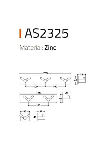 System 2325 Yapışkanlı Askı Siyah Renk 255mm As2325 0255 Al6-al6 Çok Renkli