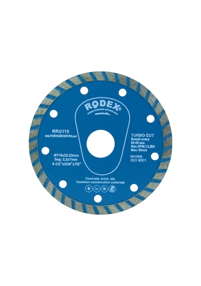 Rodex Rru115 Turbo Elmas Beton Granit Kesici 115 MM Kuru Kesim N11.912