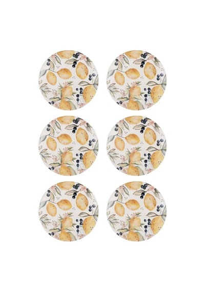 The Mia Limoncello Pasta Tabağı 6lı Set 19cm Lmn012 Beyaz