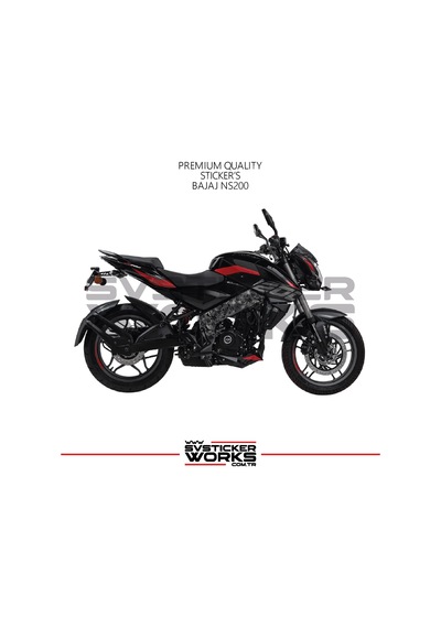 Bajaj Ns200 Orta Şase Forged Karbon Kaplama Sticker Etiket Modeli