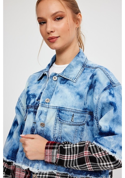 Özel Koleksiyon Garnili Denim Ceket Ag-3020 001
