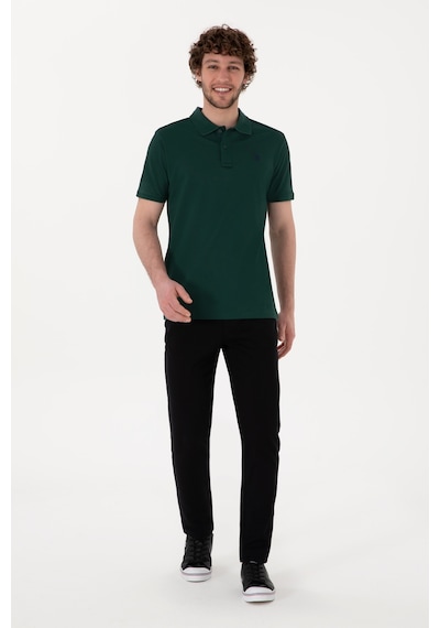 U.S. Polo Assn. Erkek Siyah Slim Fit Kanvas Pantolon 50309119-VR046