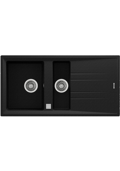 Teka Stone 60 B-tg 1 1/2b 1d Auto Wst Metallıc Siyah Evye Krom