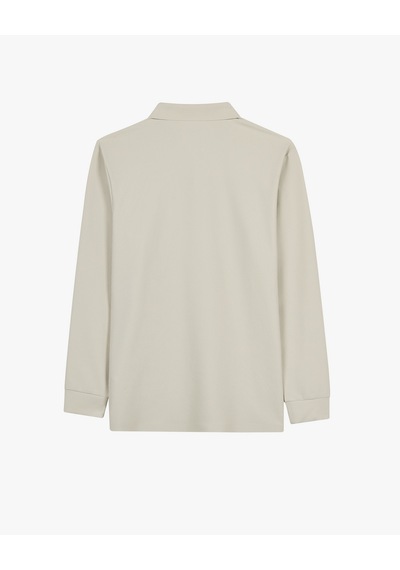 Skechers M Long Sleeve Waffle Polo Erkek Bej S2620148-1559