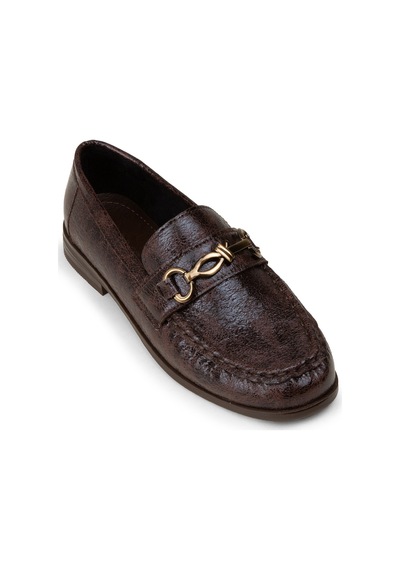 Deery Kadın Kahverengi Toka Detaylı Loafer - K0013zkhvc01