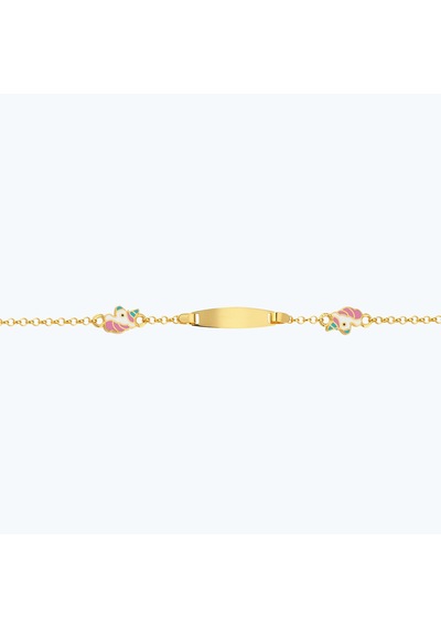 Altınbaş 22 Ayar Altın Çocuk Unicorn Künye Bjrbl0023-25925 Renkli