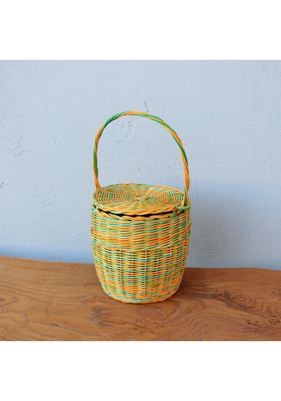 Yeşil Kapaklı Rattan 20x16 Sepet Mix