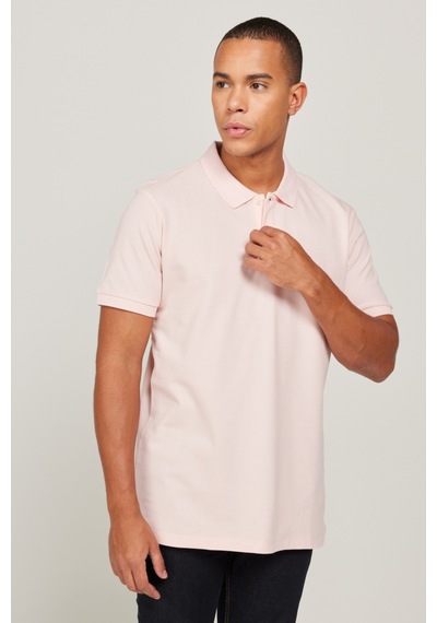 Regular Fit Normal Kesim Polo Yaka Tişört L211810611 Pembe