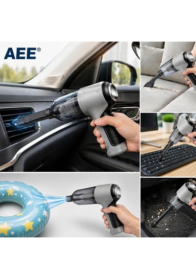 Aee Şarjlı Araç Süpürgesi 120w 6000pa Üfleme Özellikli Mini El Süpürgesi Oto Ofis Klavye Kasa Vakum Şiş Diğer