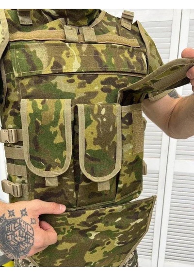 Terrien Özel Seri Stratejik Kıyafet Bekçi Ekipmanı Aktif Görev Giysisi Korumalı Yeleği Multicam Kamuflaj