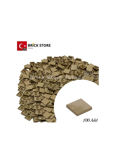 Yedek Parçalar,100 Adet 2x2 Tile Düz Fayans Parçası, Koyu Krem Renk Dark Tan , 3068 Yedek Parçalar,100 Adet 2x2 Tile Düz Fayans Parçası, Koyu Krem Renk Dark Tan , 3068