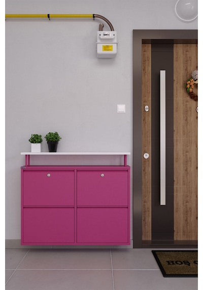 Ceha Kilitli Tablalı 4'lü Metal Ayakkabılık - Pembe K.AYK-2.4/B/P 4010/KL Ceha Kilitli Tablalı 4'lü Metal Ayakkabılık - Pembe K.AYK-2.4/B/P 4010/KL
