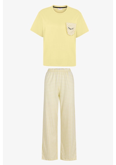 Penti Açık Sarı Sleepy Soul Pamuklu Pantolon Pijama Takımı