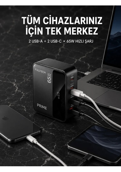 Ers- 4 Portlu Gan Masaüstü Hızlı Şarj İstasyonu