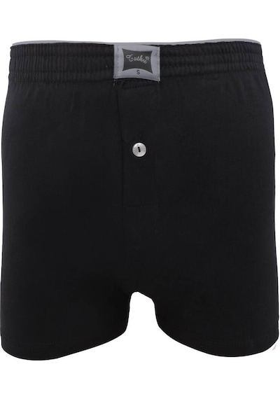 Tutku Penye Düz Boxer 117 6'Lı Paket | Siyah