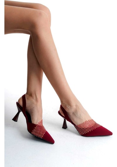 V.s.h Velvet Kadın Abiye Detaylı Kumaş Sivri Burun Arka Açık 7cm Topuklu Ayakkabı-2214 Bordo V.s.h Velvet Kadın Abiye Detaylı Kumaş Sivri Burun Arka Açık 7cm Topuklu Ayakkabı-2214 Bordo