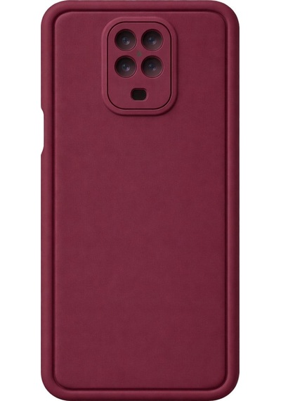 Mi Redmi Note 9s-redmi Note 9 Pro - Redmi Note 9 Pro Max Uyumlu Kamera Çıkıntılı Mat Silikon Telefon Kılıfı Bordo
