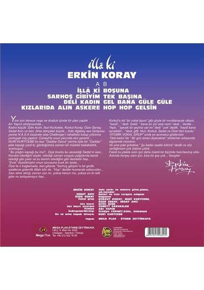 Erkin Koray İlla Ki Plak