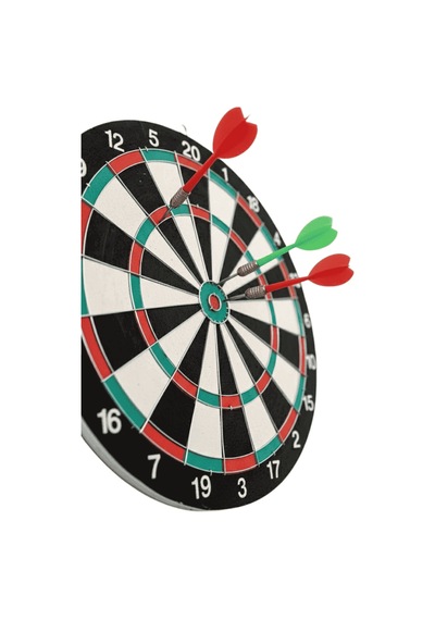 Ahşap 15 İnç Dart Tahtası, Kolay Montajlı, 4 Ok