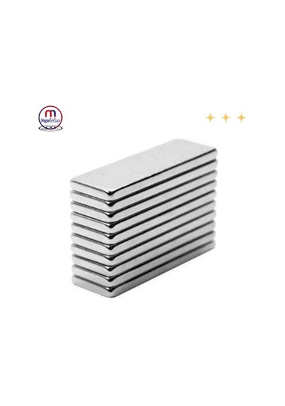 Güçlü Blok Mıknatıs - 30x10x2 Mm 10'lu