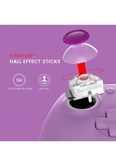 Xbox Series X S, Xbox One Ve Windows 10/11 İçin G7 Se Kablolu Oyun Kumandası, Hall Efektli Joysticks/hall Trigger, 3,5 Mm Ses Jakı - Lila Diğer