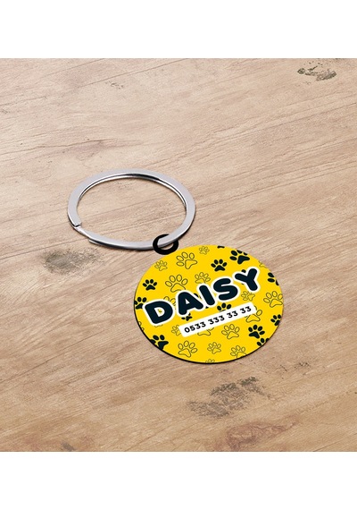Bk Gift Evcil Dostlara Özel İsimli 2 Li Ahşap Pet Tasma Künyesi - Model 1-1 Bitmeyen118641 Bk Gift Çok Renkli