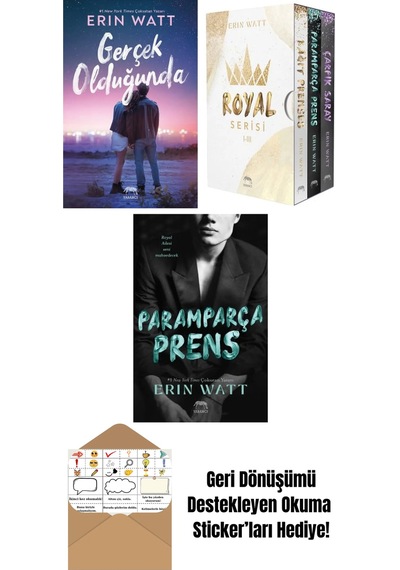 Gerçek Olduğunda + Paramparça Prens Royal Serisi 2. Kitap + Kâğıt Prenses Royal Serisi 1. Kitap