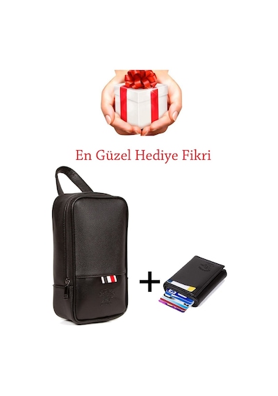 Adelina Bags Adelina Erkek Siyah Seyahat Portföy Clutch El Çanta Ve Cüzdan