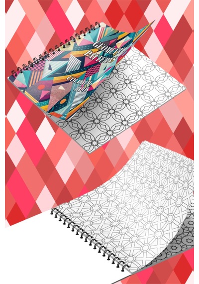 Geometrik Patternler 20 X 20 Cm Büyük Boyama Kitabı