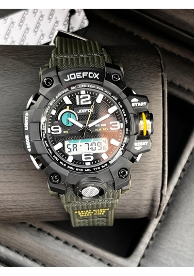 Joefox Küçük Kasa Digital Ve Analog 2 Yıl Garantili Kronometre+takvim+alarm+çoçuk Kol Saati Je.cbk22 Siyah