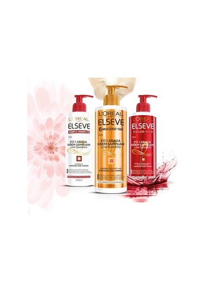 Elseve Color Vive 3'ü 1 Arada Low Krem Şampuan 400 ML