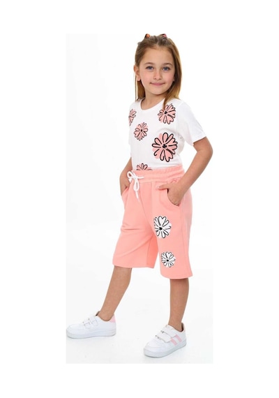 My Kids Wear Şık Şortlu Alt Üst Takım Pudra