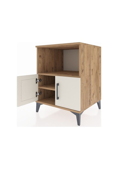 Kronos Komodin 2 Raflı 2 Kapaklı 60x59x80 Çam-aytaşı Çam
