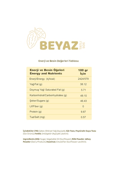 Melwiss Chocolate Beyaz Tatlı Sos 330gr - Waffle & Krep & Pankek Sosu X 4 Adet