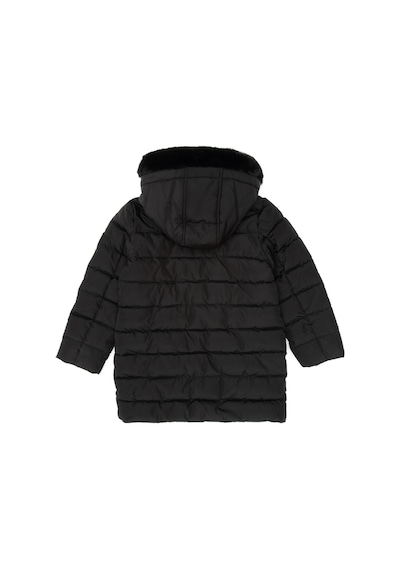 U.S. Polo Assn. Kız Çocuk Siyah Kapüşonlu Kaban 50313175-VR046