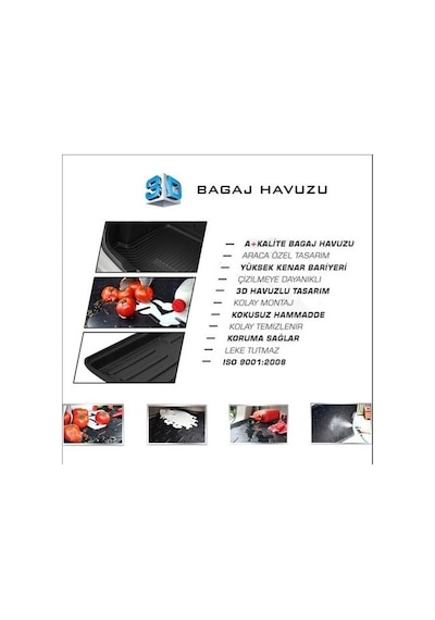 Rizline Mercedes E Serisi W212 2010-2015 Plastik Setli 3D Bagaj H
