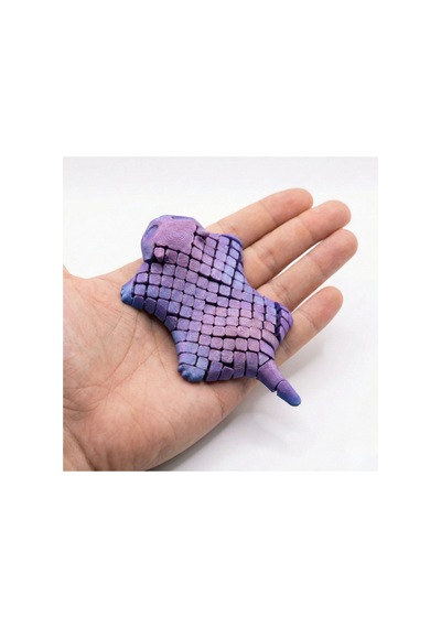 Hareketli Ve Eklemli Vatoz Balığı Pangolin Dokulu 3d Baskı Stres Oyuncağı Silk Mor