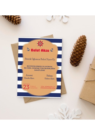 Bk Gift Kişiye Özel İsimli Sünnet Düğün Davetiyesi Model 1 100 Adet