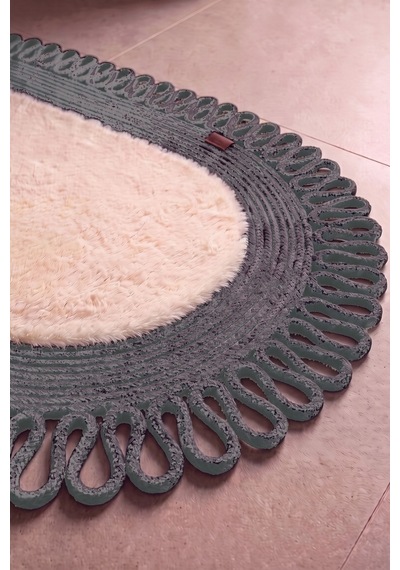 Banyo Paspası Takımı 60x100+40x60 Cm Dış Trikot Bej & Antrasit Gri